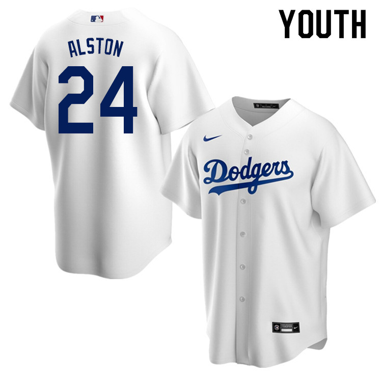 Nike Youth #24 Walter Alston Los Angeles Dodgers Baseball Jerseys Sale-White
